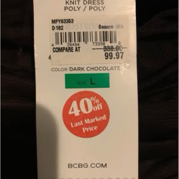 BCBG Black and Gold Polka Dot Prom Dress - Picture 8 of 8